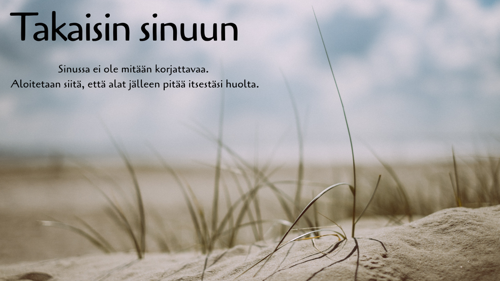 Takaisin sinuun -verkkokurssi by Takaisin sinuun